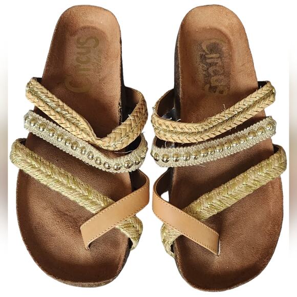Circus by‎ Sam Edelman Oleander Cork Slip On Sandals Size 8 - Picture 1 of 14